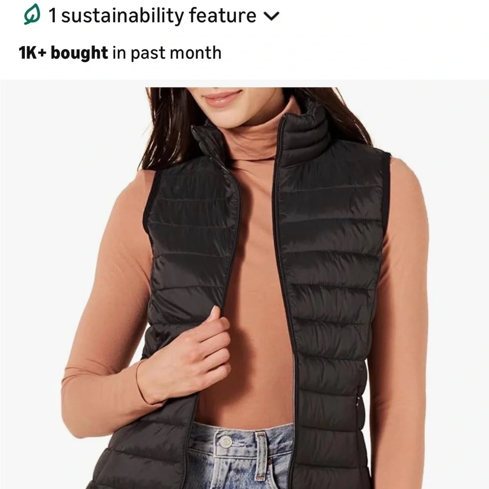 Women's Dark Puffer Vest